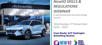 Free NewH2 webinar to focus on the ACT's hydrogen powered vehicle refuelling station