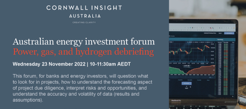Australian energy investment forum: power, gas, and hydrogen debriefing