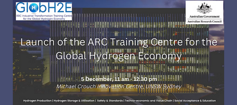 Launch of the ARC Training Centre for the Global Hydrogen Economy
